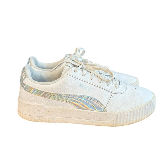 Puma Shoes - PUMA Carina Women's Sneaker White Iridescent Size 8